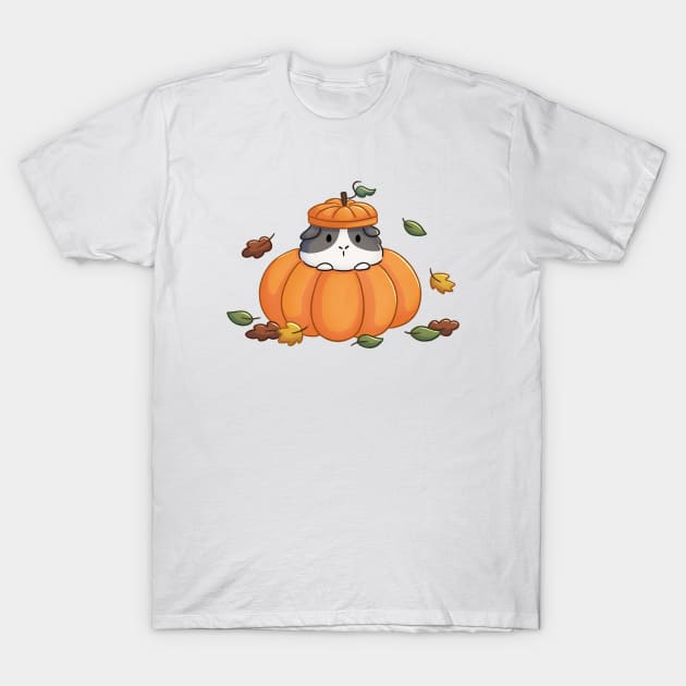 Guinea Pig In Pumpkin T-Shirt by Meowrye